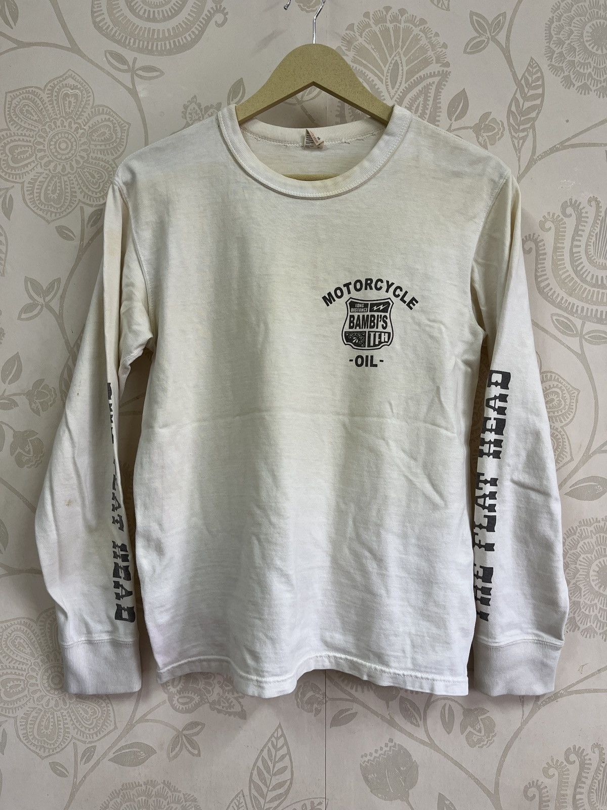 The Flat Head × Vintage Vintage 80s The Flat Head Motorcycle TShirt Size US S / EU 44-46 / 1 - 1 Thumbnail