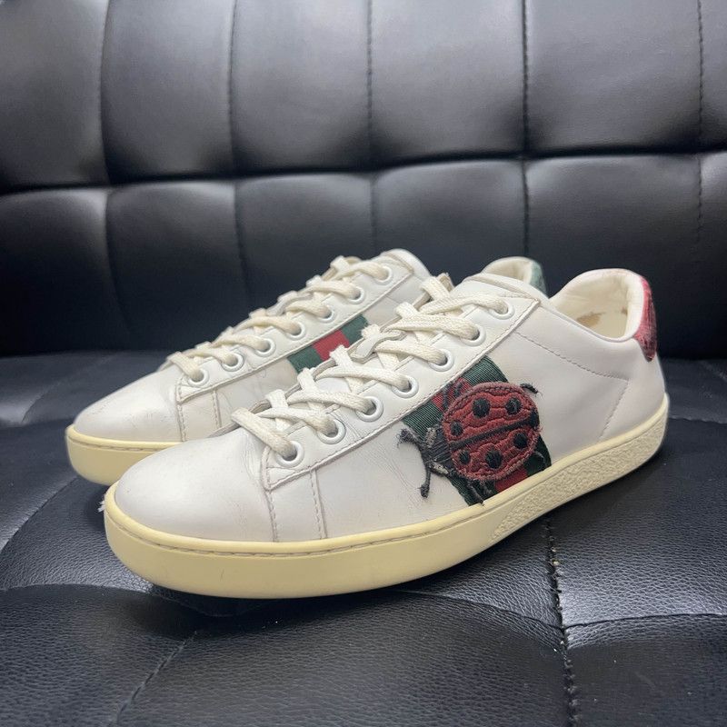 Gucci ACE Leather Pineapple Embroidery Sneakers 0079