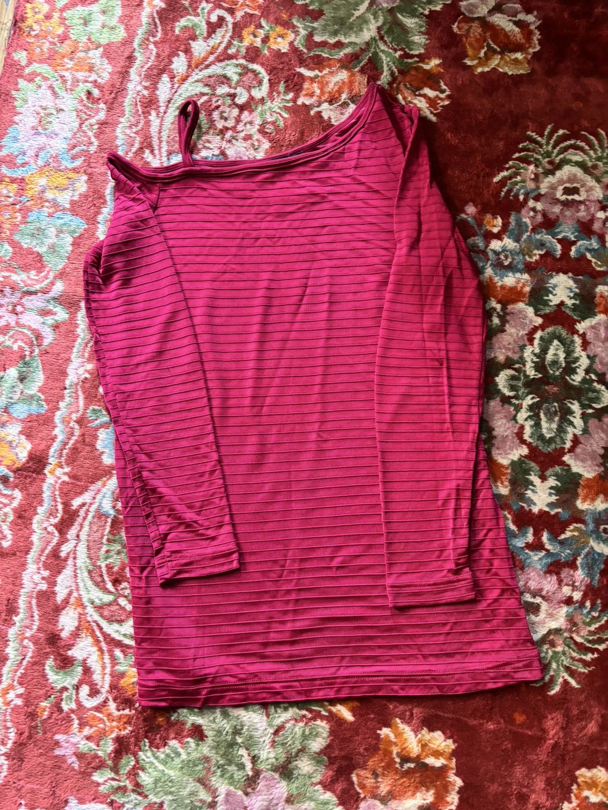 Claude Montana Rare Vintage Claude Montana Asymmetric Ribbed Top - 1998 Size M / US 6-8 / IT 42-44 - 7 Thumbnail