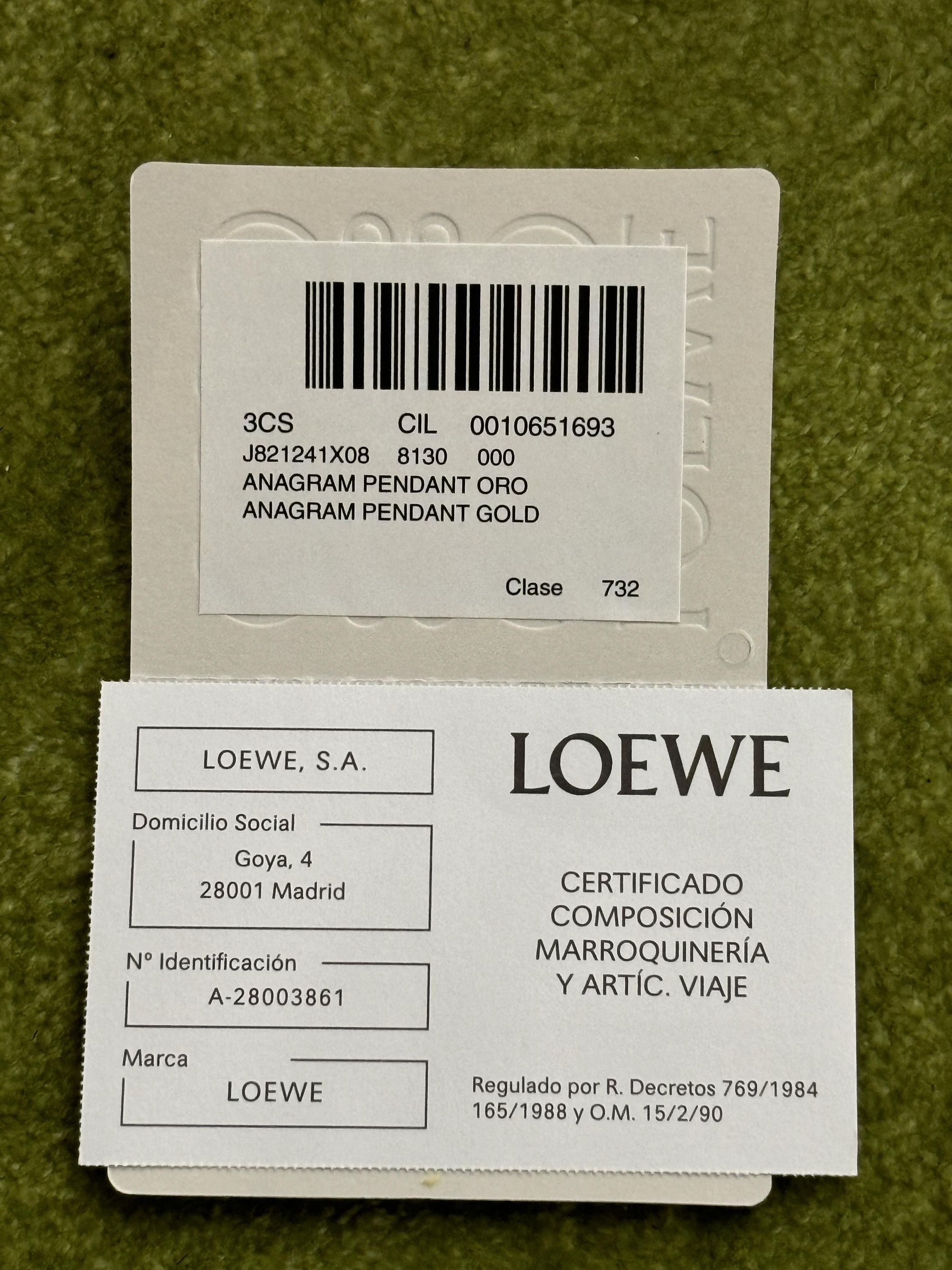 Loewe LOEWE Anagram Pendant Necklace Size ONE SIZE - 5 Thumbnail