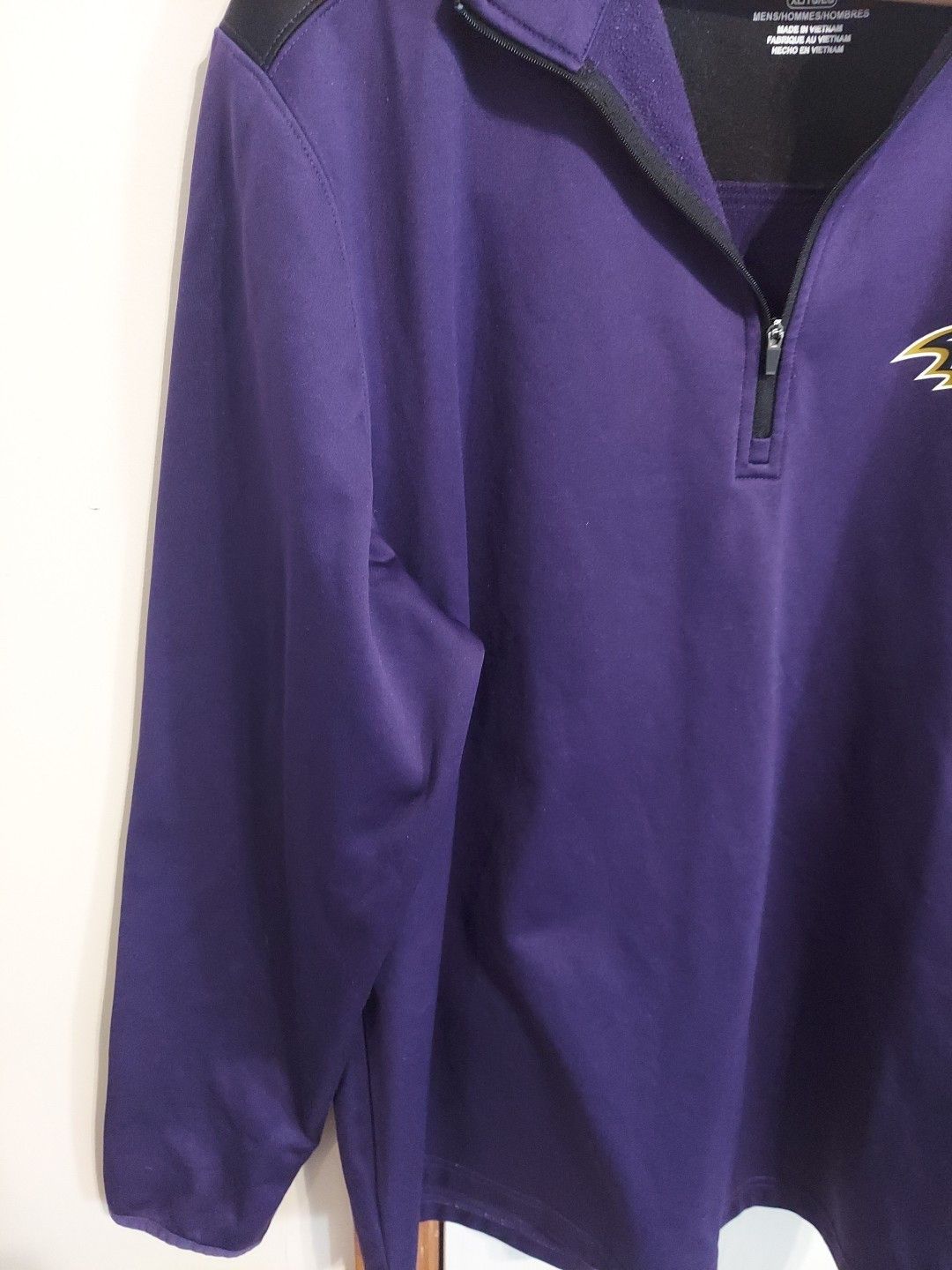 NFL Baltimore Ravens Purple 1/4 Zip Pullover Size XL Stretch NF Size US XL / EU 56 / 4 - 2 Thumbnail