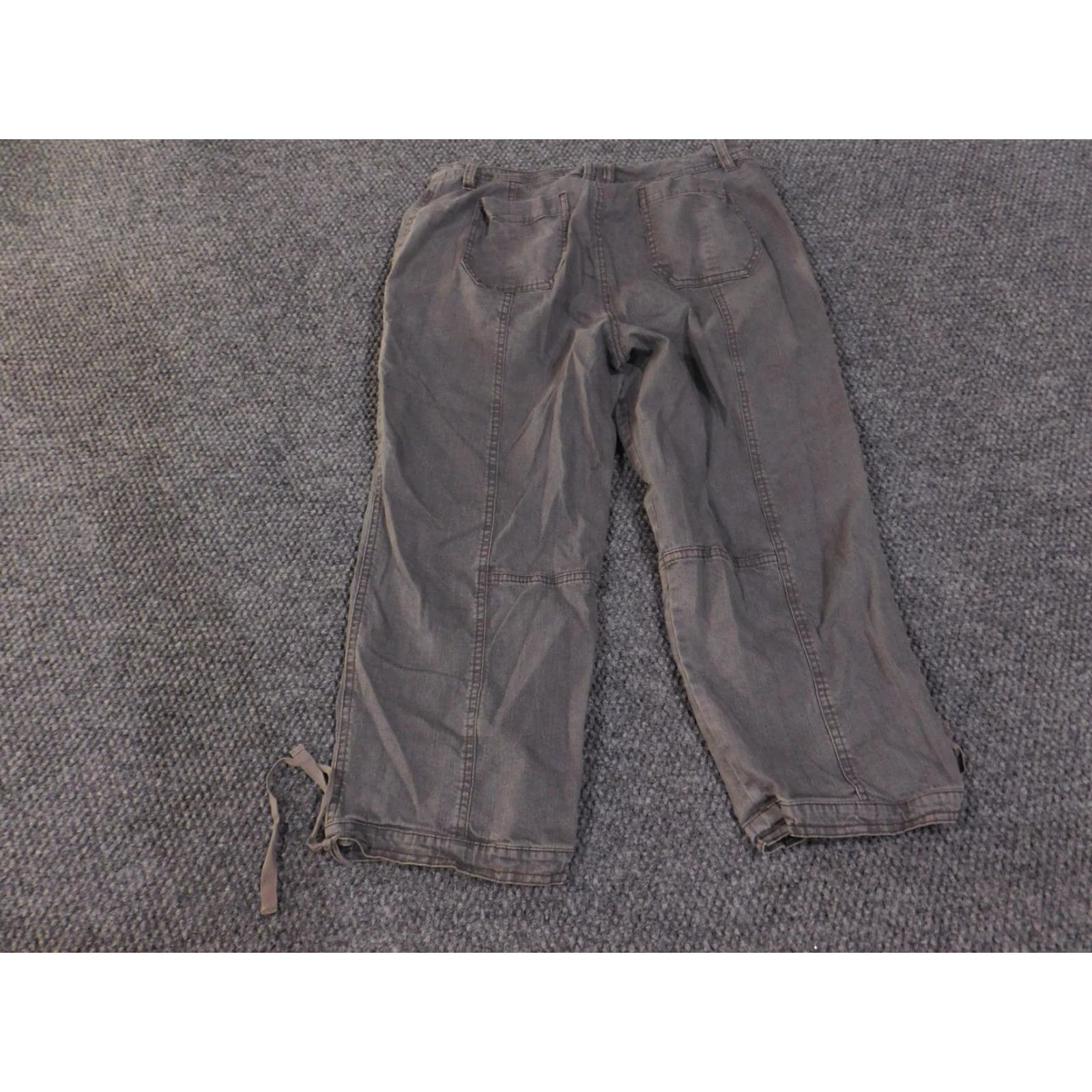 Eileen Fisher Eileen Fisher Pants Womens 10 Gray Made in USA Cropped Tie Hem Stretch Organic Size 32" / US 10 / IT 46 - 7 Thumbnail