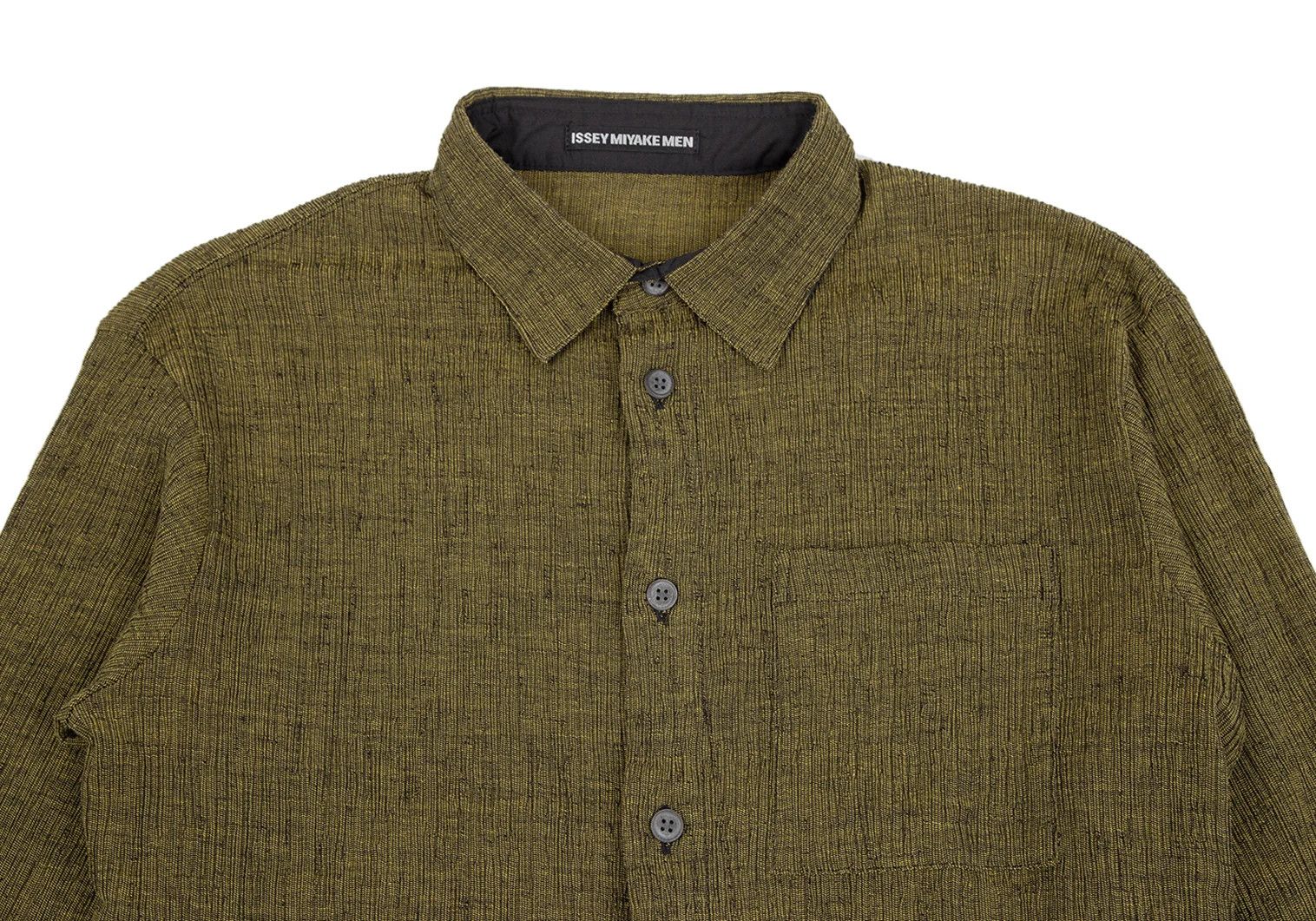 Issey Miyake Polycotton Strongly Twisted Crepe Shirt in Yellow Size US S / EU 44-46 / 1 - 2 Thumbnail
