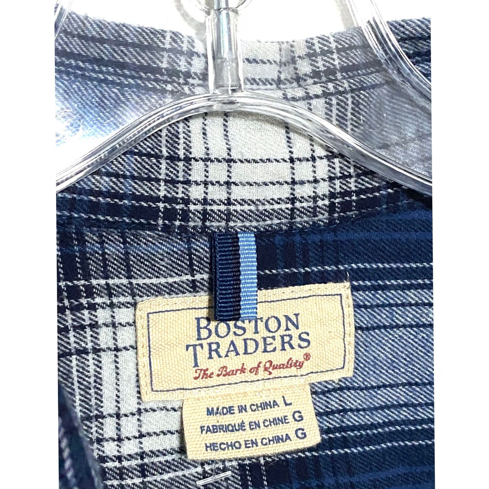 Vintage Boston Traders Flannel Plaid Button Down Shirt Mens L Classic Grunge Y2K Skater Size US L / EU 52-54 / 3 - 6 Thumbnail