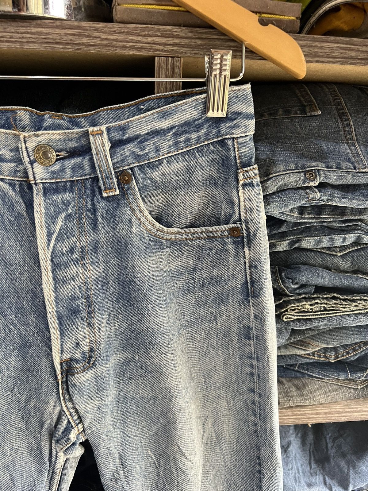 Levi's 🔥Vintage Levis 501 Distressed Denim Size US 28 / EU 44 - 10 Thumbnail