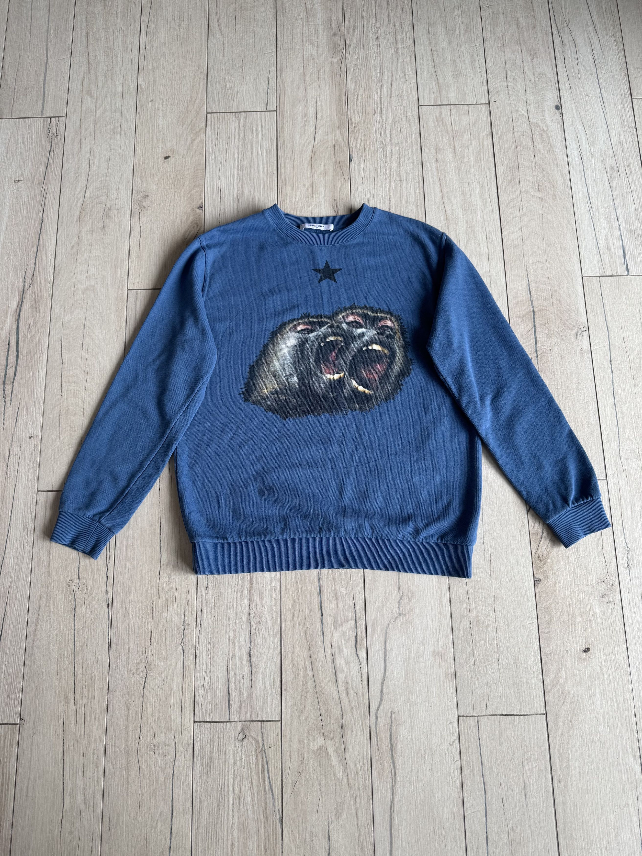 Givenchy Monkey Brothers Blue Crewneck