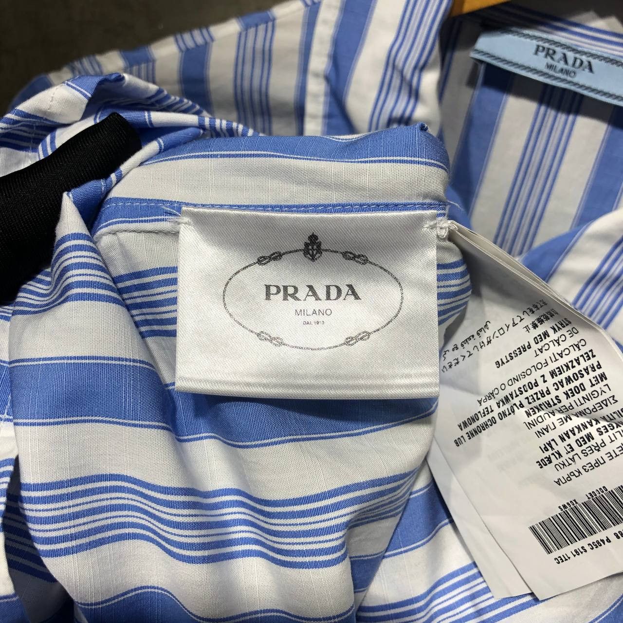 Prada Prada Striped Cotton Brocade Ruffle front shirt Size S / US 4 / IT 40 - 9 Thumbnail
