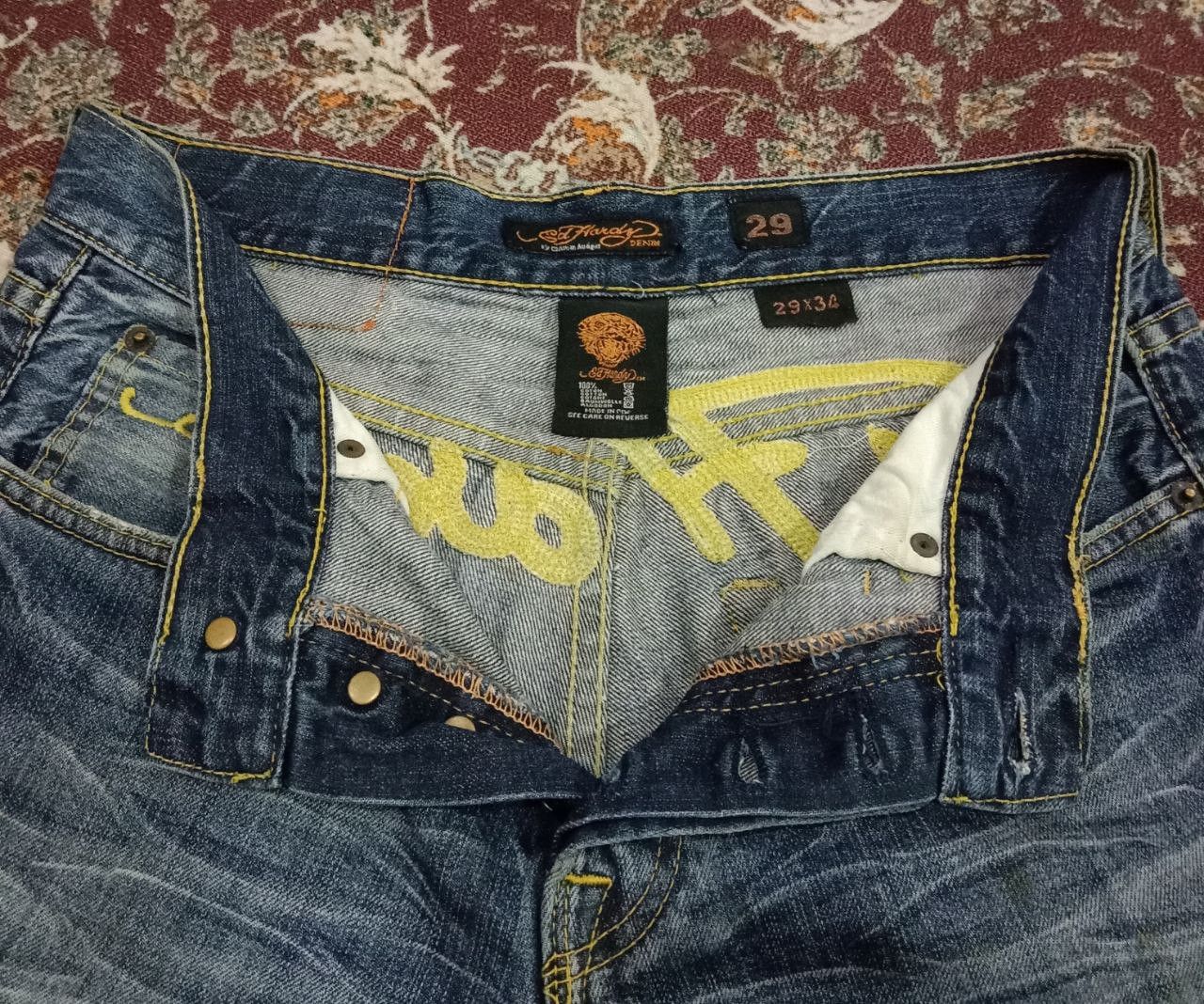 Ed Hardy Vintage Ed Hardy Tiger Embroidered Jeans Lot 2009 Size US 29 - 14 Thumbnail