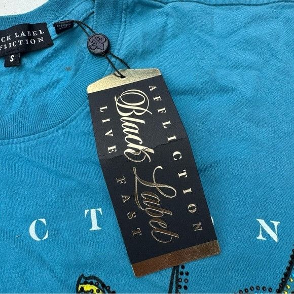 Affliction × Designer NWT AFFLICTION ROADHOUSE BLUE T-SHIRT SZ SMALL S Size US S / EU 44-46 / 1 - 6 Thumbnail
