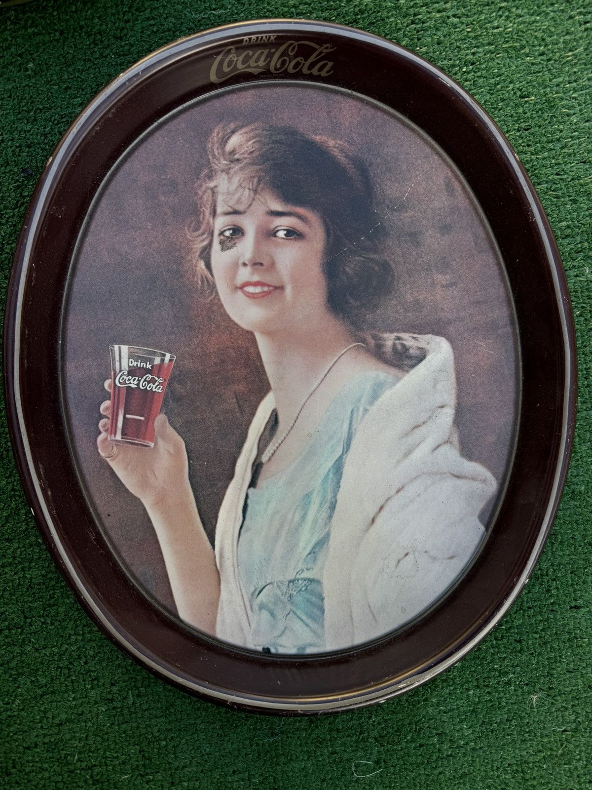 Coca Cola Coca Cola Tray 1973 "Flapper Girl" Drinking Coke Calendar Size ONE SIZE - 1 Thumbnail
