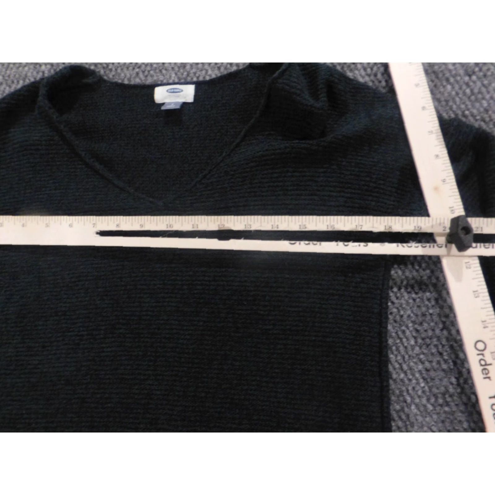 Old Navy Old Navy Womens Sweater Small Green Pullover Crew Neck Knit Stretch Logo Raglan Sleeve Classic 100% Cotton Size S / US 4 / IT 40 - 5 Thumbnail