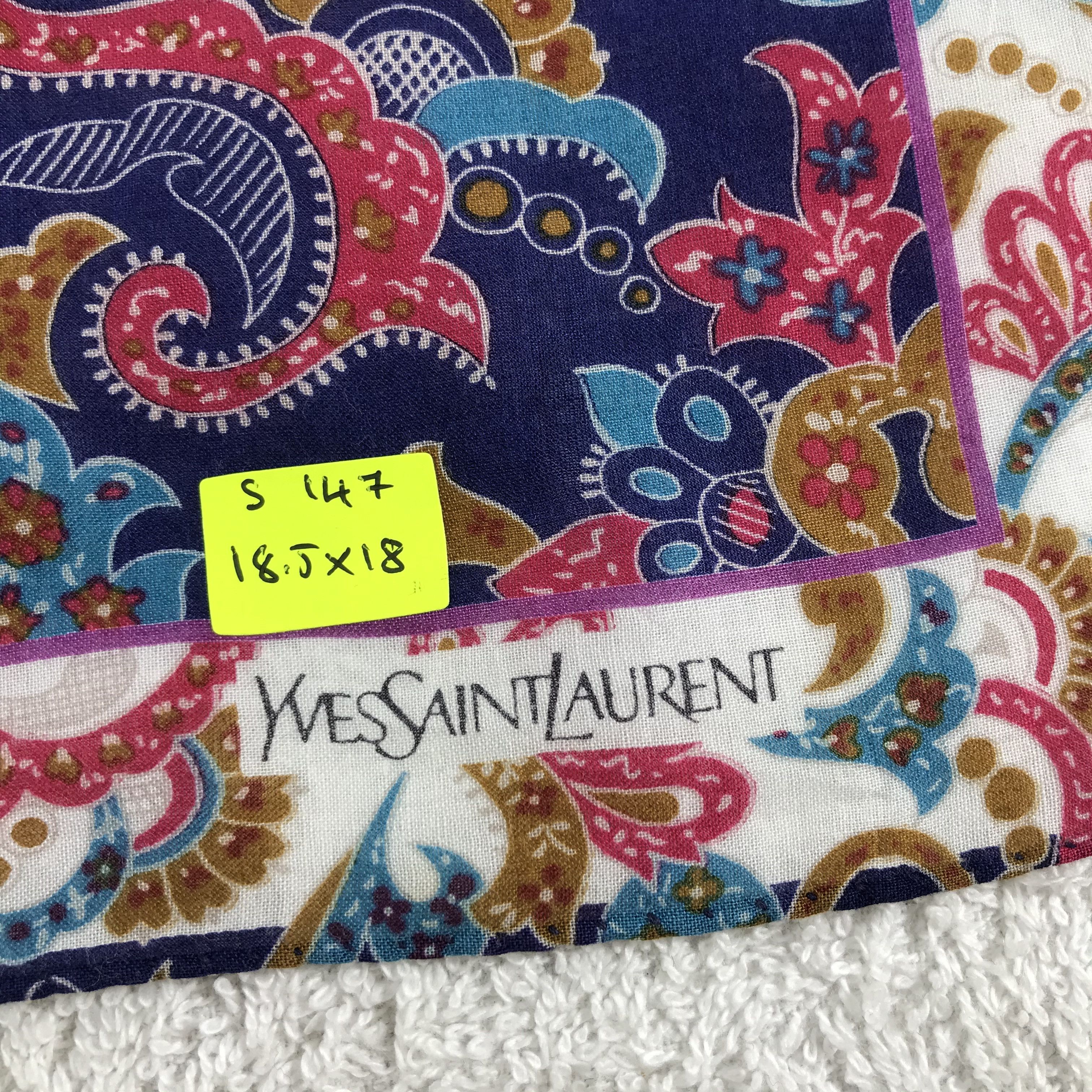 Vintage × Yves Saint Laurent Yves Saint Laurent Bandana / Handkerchief /Neckerchief -S147 Size ONE SIZE - 5 Thumbnail