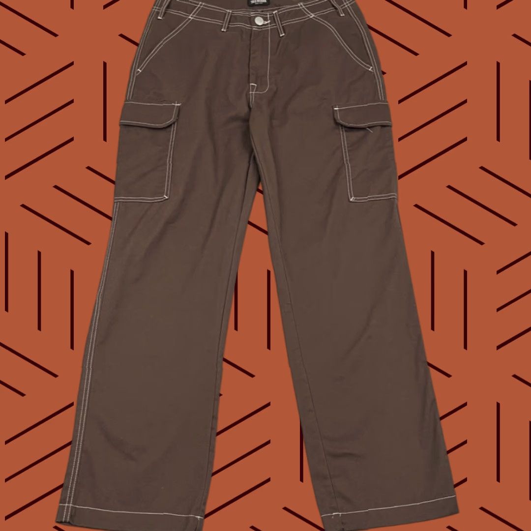True Religion True Religion Cargo Pants Mens 34x32 Relaxed Fit Contrast Stitch Hip Hop Brown Size US 34 / EU 50 - 1 Thumbnail