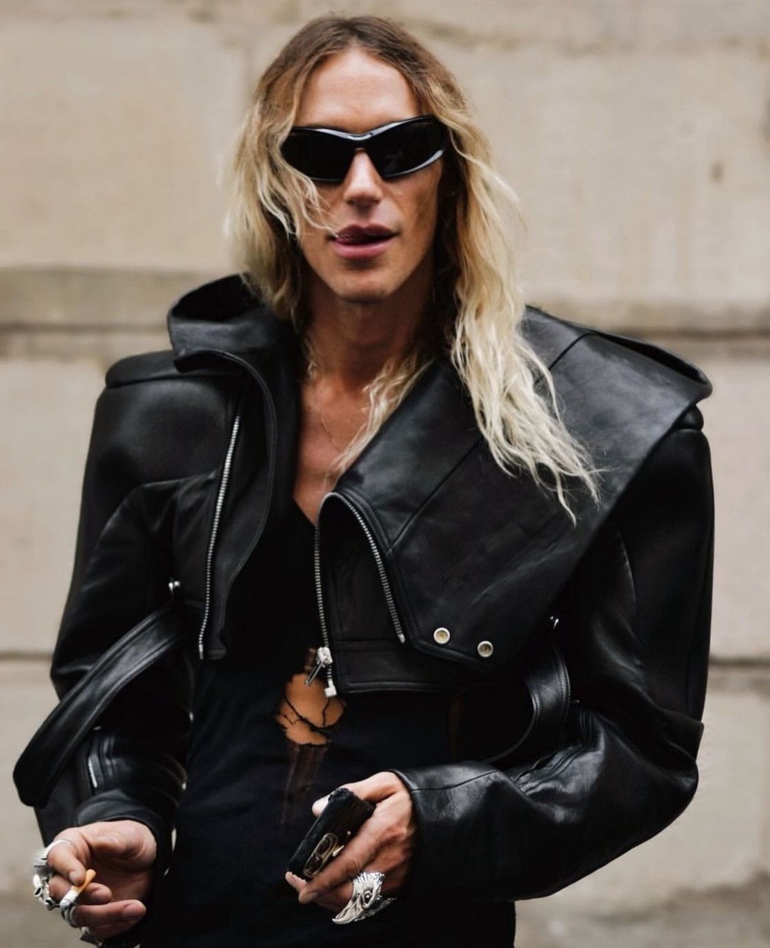 Rick Owens Rick owens SS25 CROPPED HOODED STOOGES Size US M / EU 48-50 / 2 - 12 Thumbnail