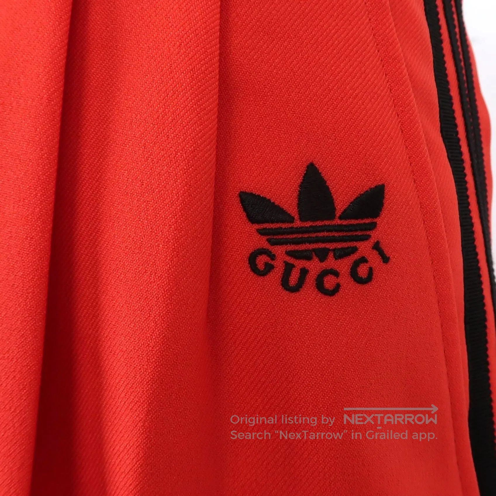 Gucci Gucci x Adidas Trefoil Logo Stripe Red Shorts. Size US 32 / EU 48 - 6 Thumbnail