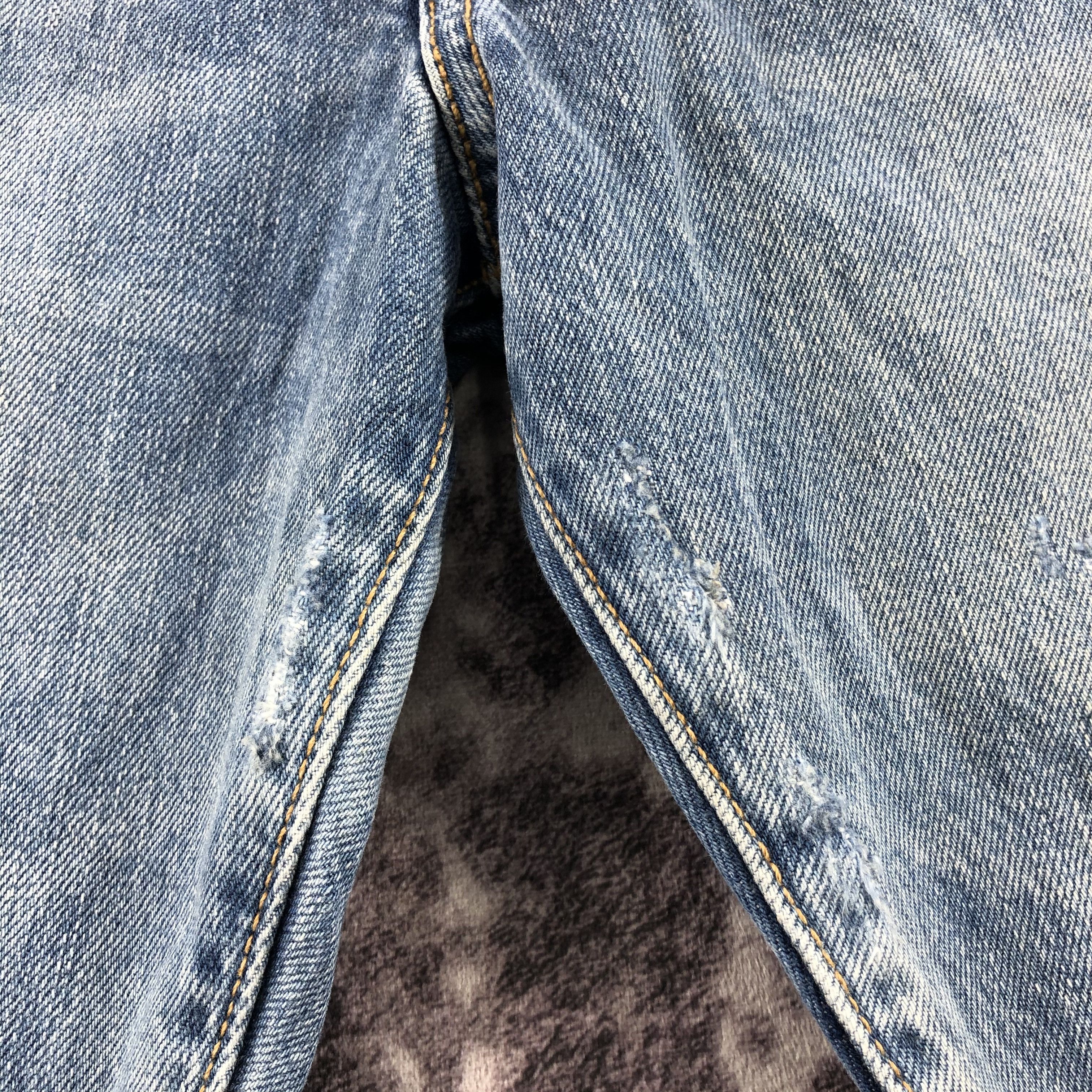 Levi's Vintage Blue Wash Distress Levis 501 Jeans-JM2550 Size US 32 / EU 48 - 9 Thumbnail