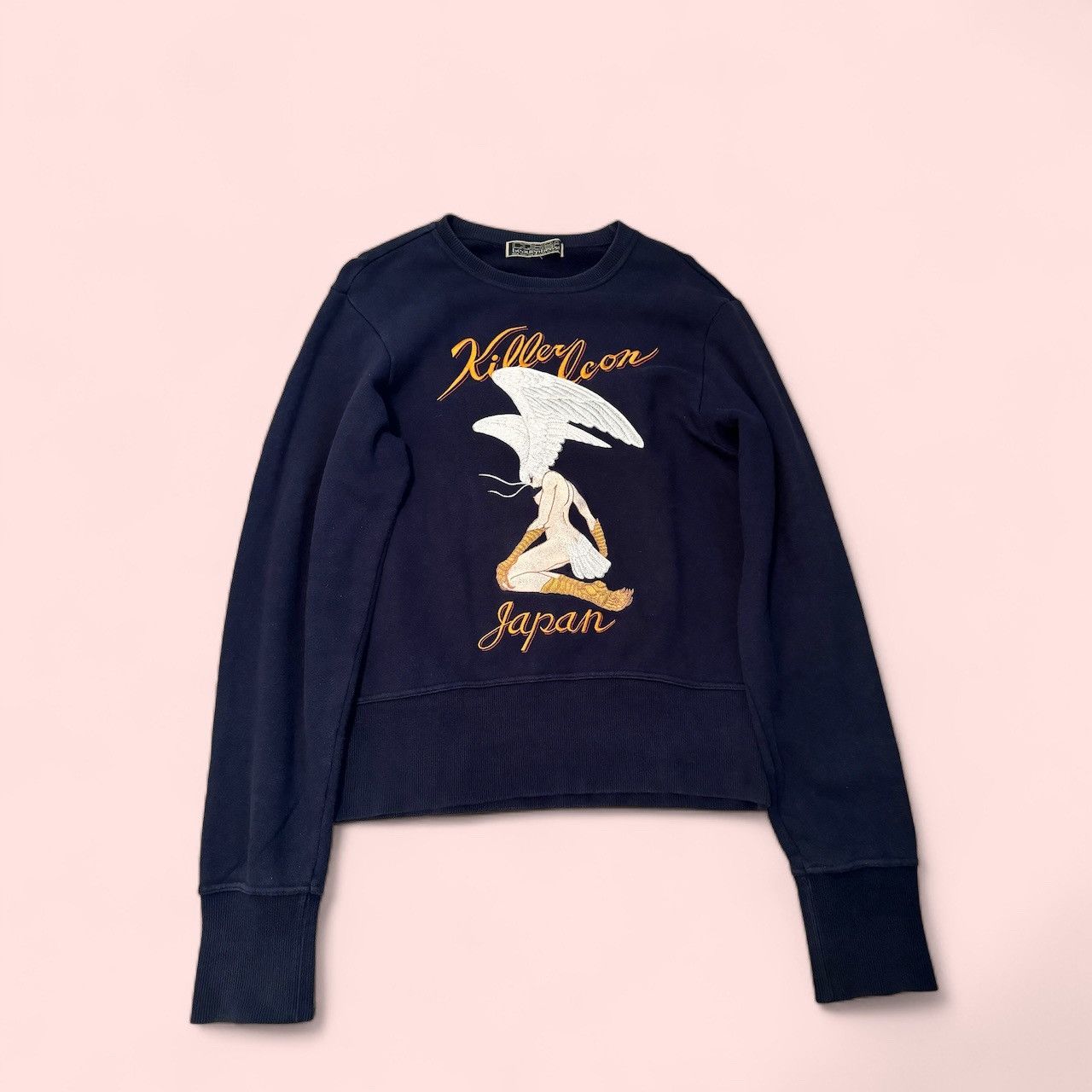 image of Beauty Beast Crewneck “Killer Icon” in Blue, Men's (Size Medium)