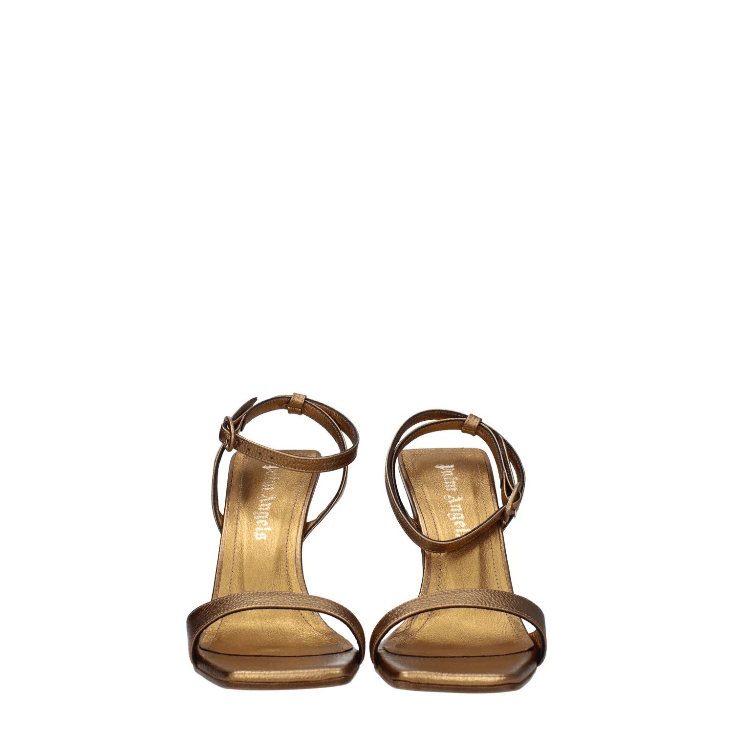 Palm Angels ob1o1e1124 Leather Sandals in Gold Size US 9 / IT 39 - 3 Thumbnail