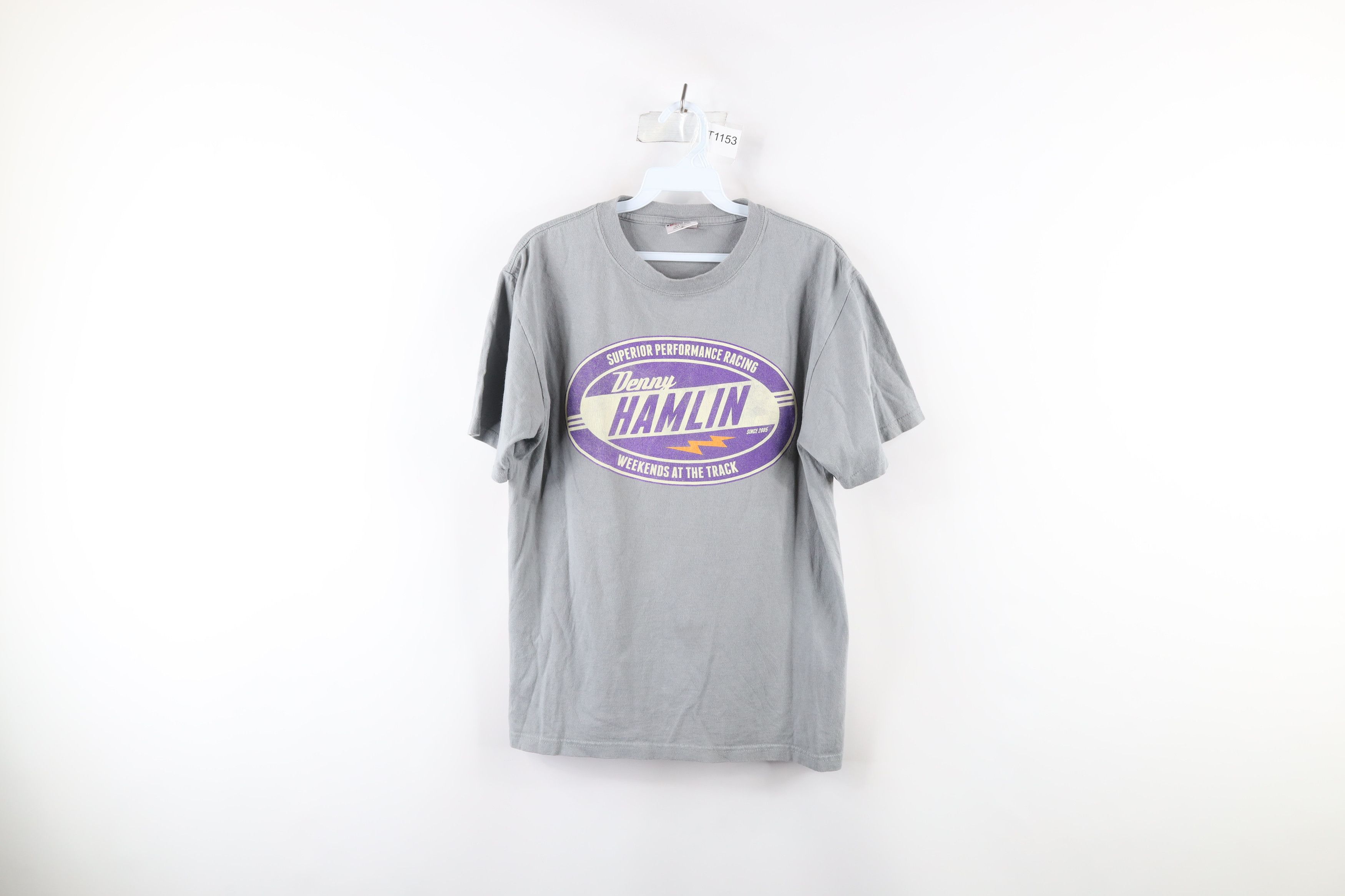 Vintage Vintage NASCAR Distressed Denny Hamlin Racing T-Shirt Gray Size US M / EU 48-50 / 2 - 1 Thumbnail