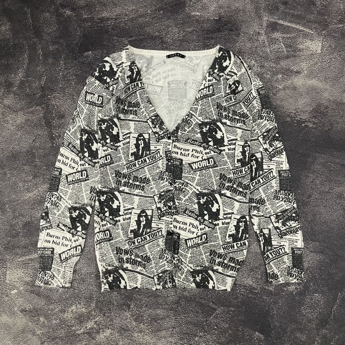 If Six Was Nine × Japanese Brand Ingni cardigan newspaper full print Size US M / EU 48-50 / 2 - 1 Thumbnail