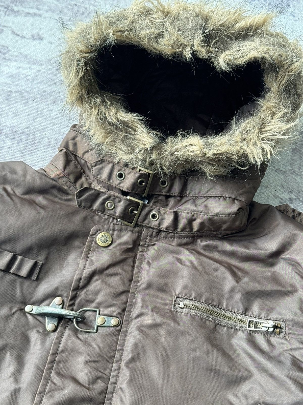 Japanese Brand Punk Vintage Jinnee Fur Raccoon Tactical Puffer Jacket Goa Size US L / EU 52-54 / 3 - 5 Thumbnail