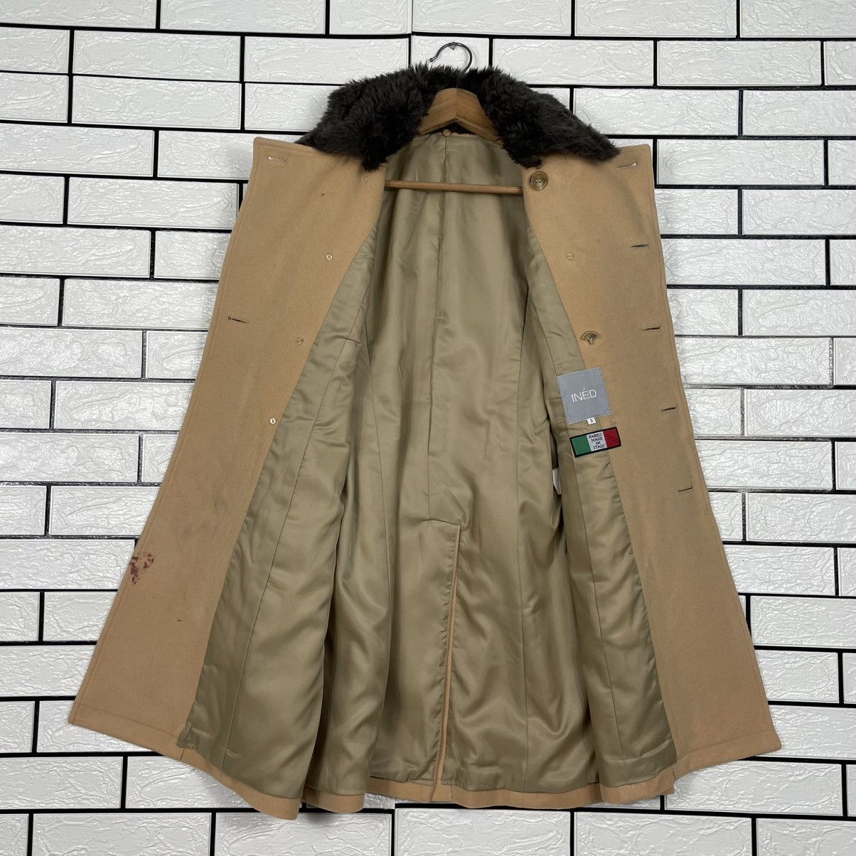 Japanese Brand Ined Double Breasted Fur Colar Coat Size M / US 6-8 / IT 42-44 - 12 Thumbnail