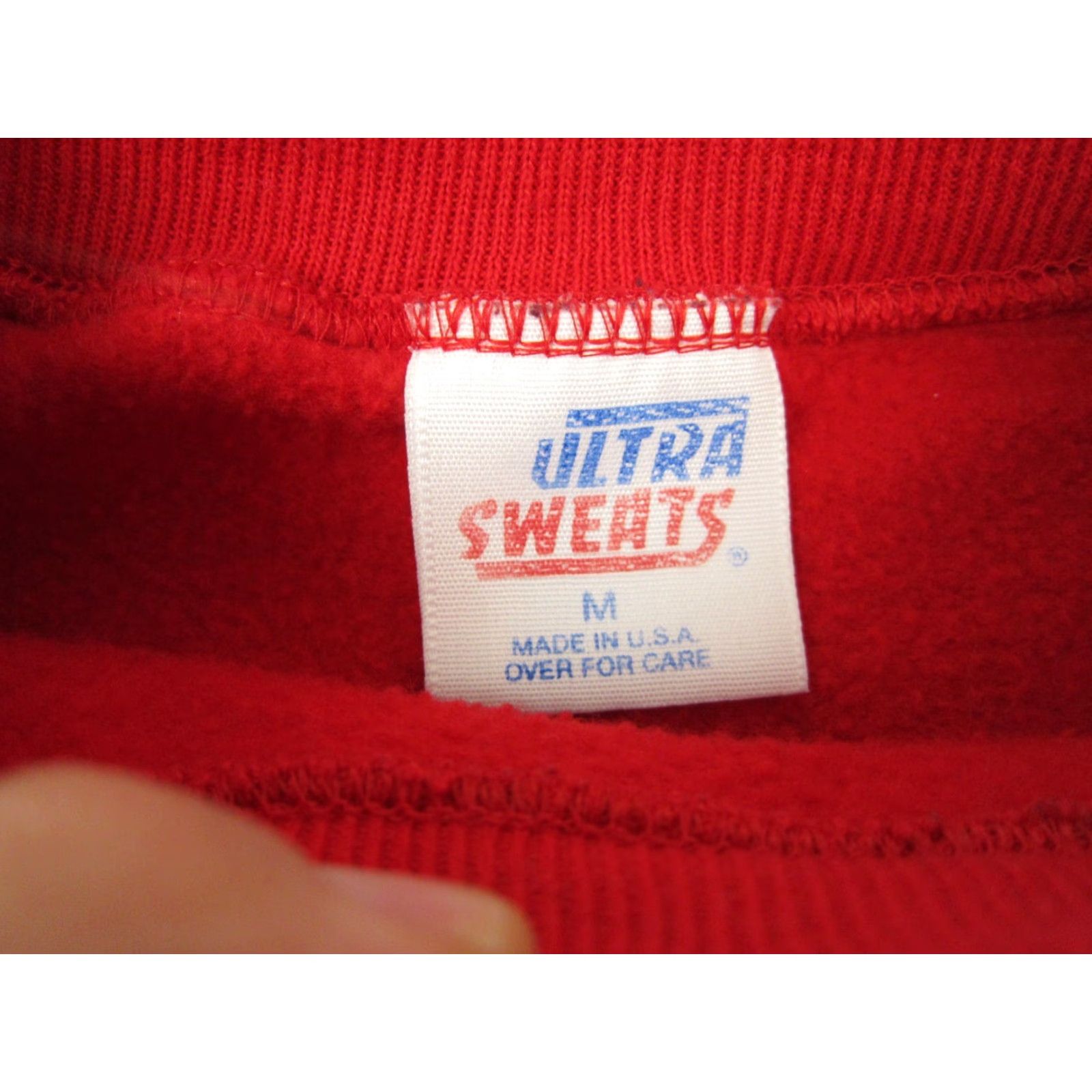 Vintage VINTAGE Sweatshirt Mens M Red 90s Jerzees Cotton Polyester Fleece Crew Neck Pullover Christmas Made in USA Size US M / EU 48-50 / 2 - 5 Thumbnail