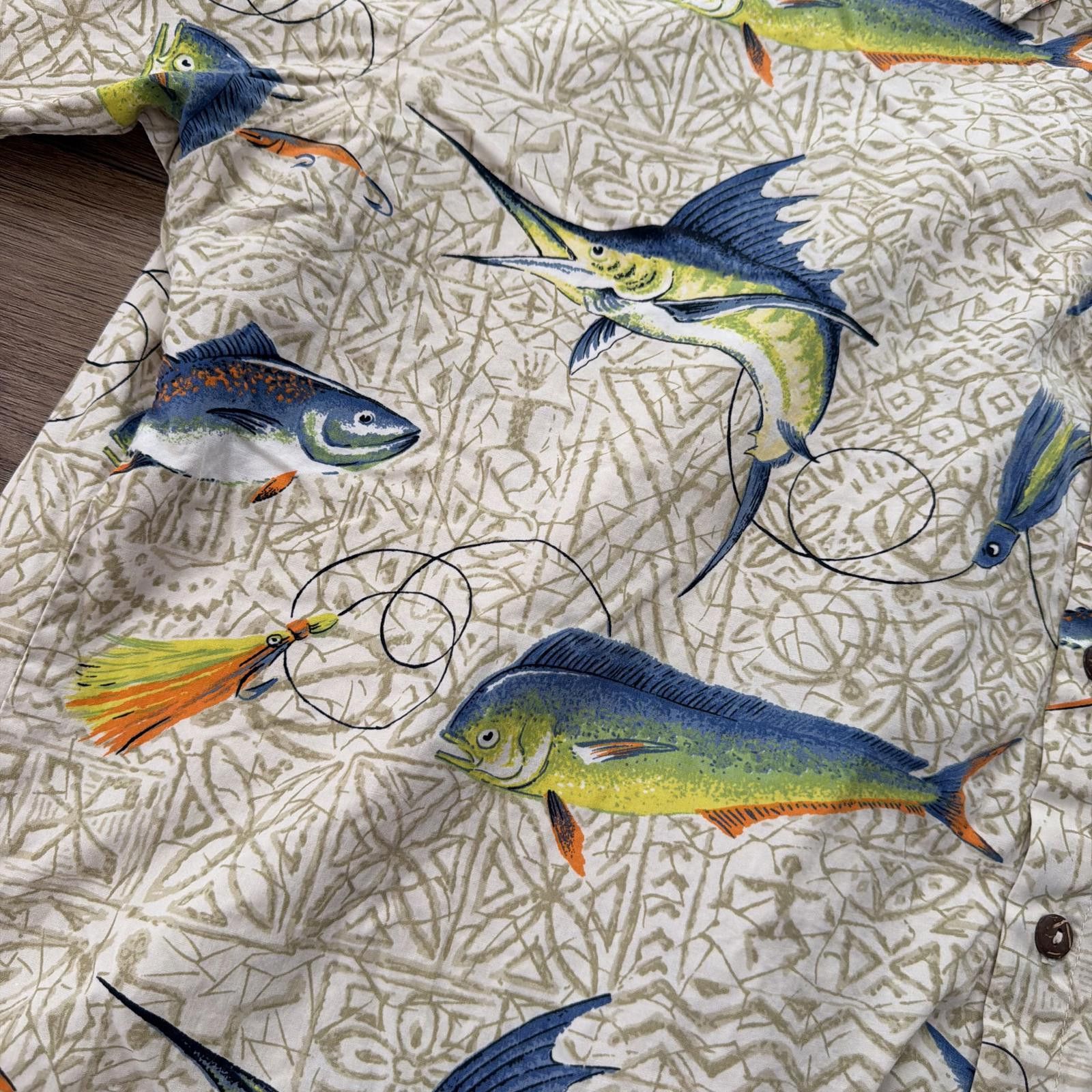 Other Vintage 90s Maui Legend Hawaiian Fishing Art Fish Shirt XL Size US XL / EU 56 / 4 - 4 Thumbnail