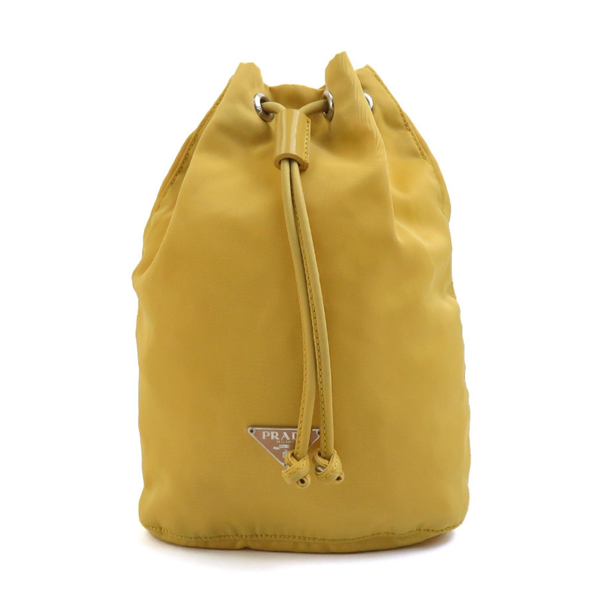 image of Prada Pouch Pochette Nylon Yellow Silver Ladies, Women's