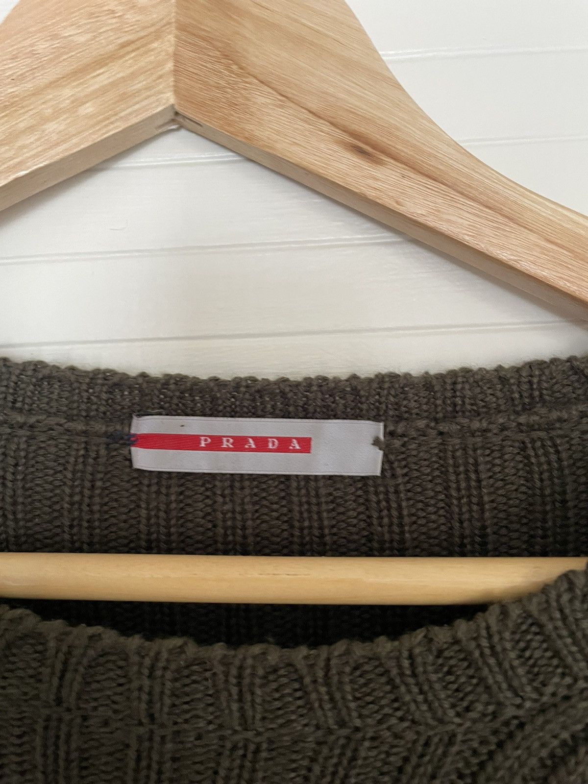 Prada PRADA KHAKI ARMY STYLE TWO TONE KNIT Size S / US 4 / IT 40 - 4 Thumbnail