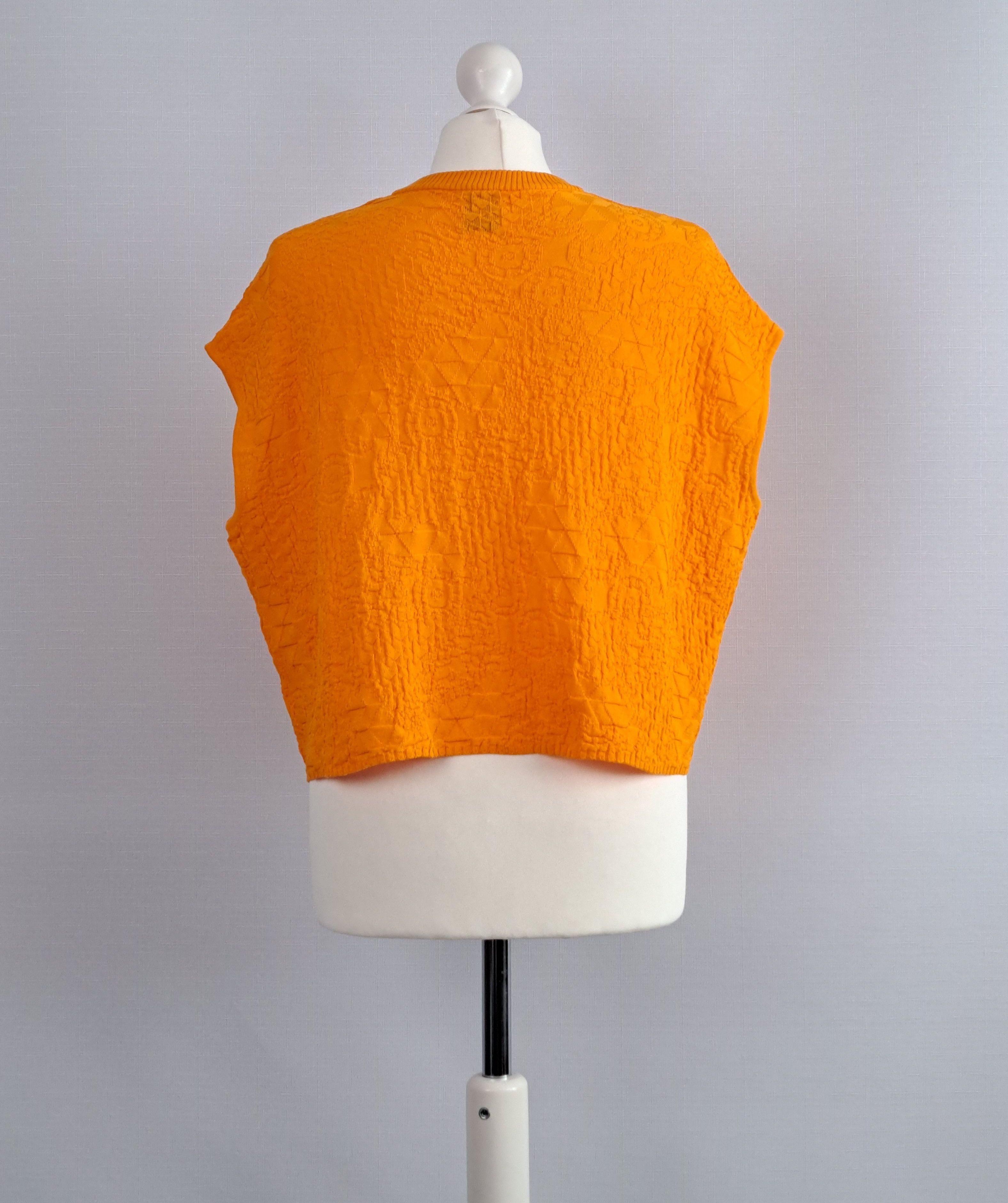 Missoni Missoni textured orange vest/cropped top. Size XS. Size XS / US 0-2 / IT 36-38 - 3 Thumbnail