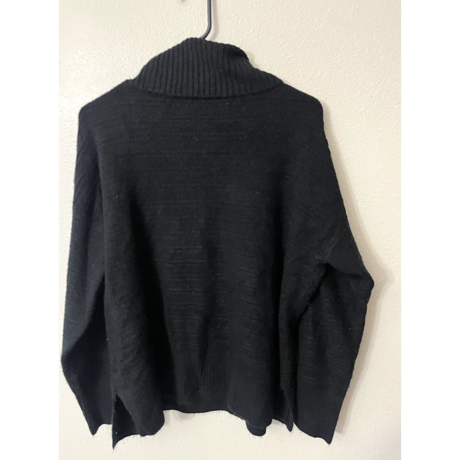 Vince Camuto Vince Camuto Womens Sweater Black Size Small Turtleneck Long Sleeve Casual Pullover Size S / US 4 / IT 40 - 3 Thumbnail