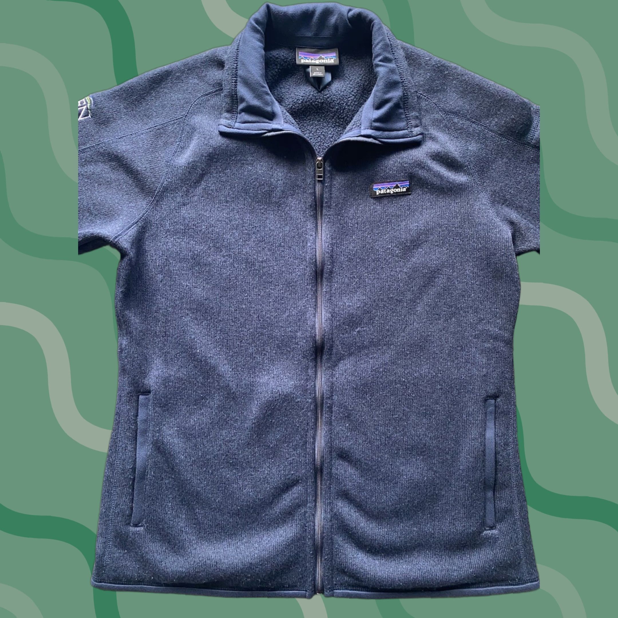 Patagonia Patagonia Sweatshirt Full Zip Women L Blue Embroidered Size L / US 10 / IT 46 - 1 Thumbnail