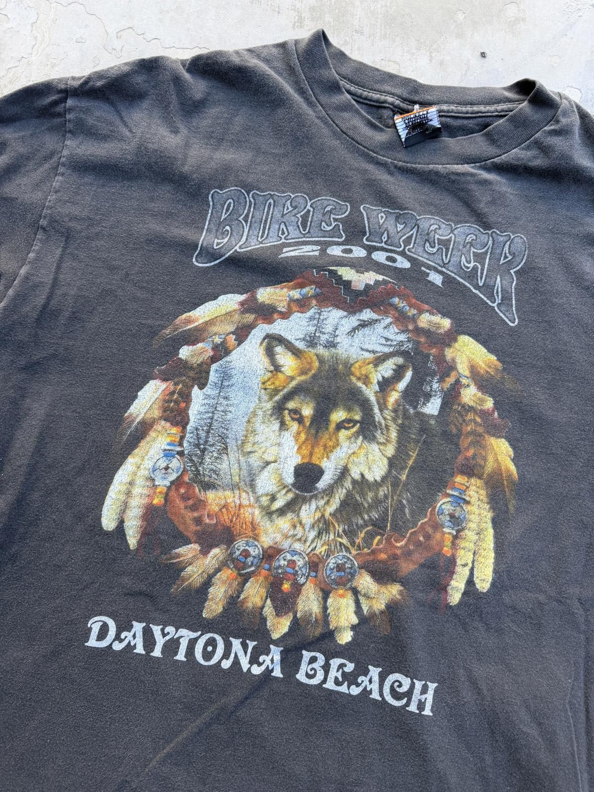 Daytona Vintage 2001 Daytona Beach Bike Week Wolf Tee Shirt XL Size US XL / EU 56 / 4 - 2 Thumbnail