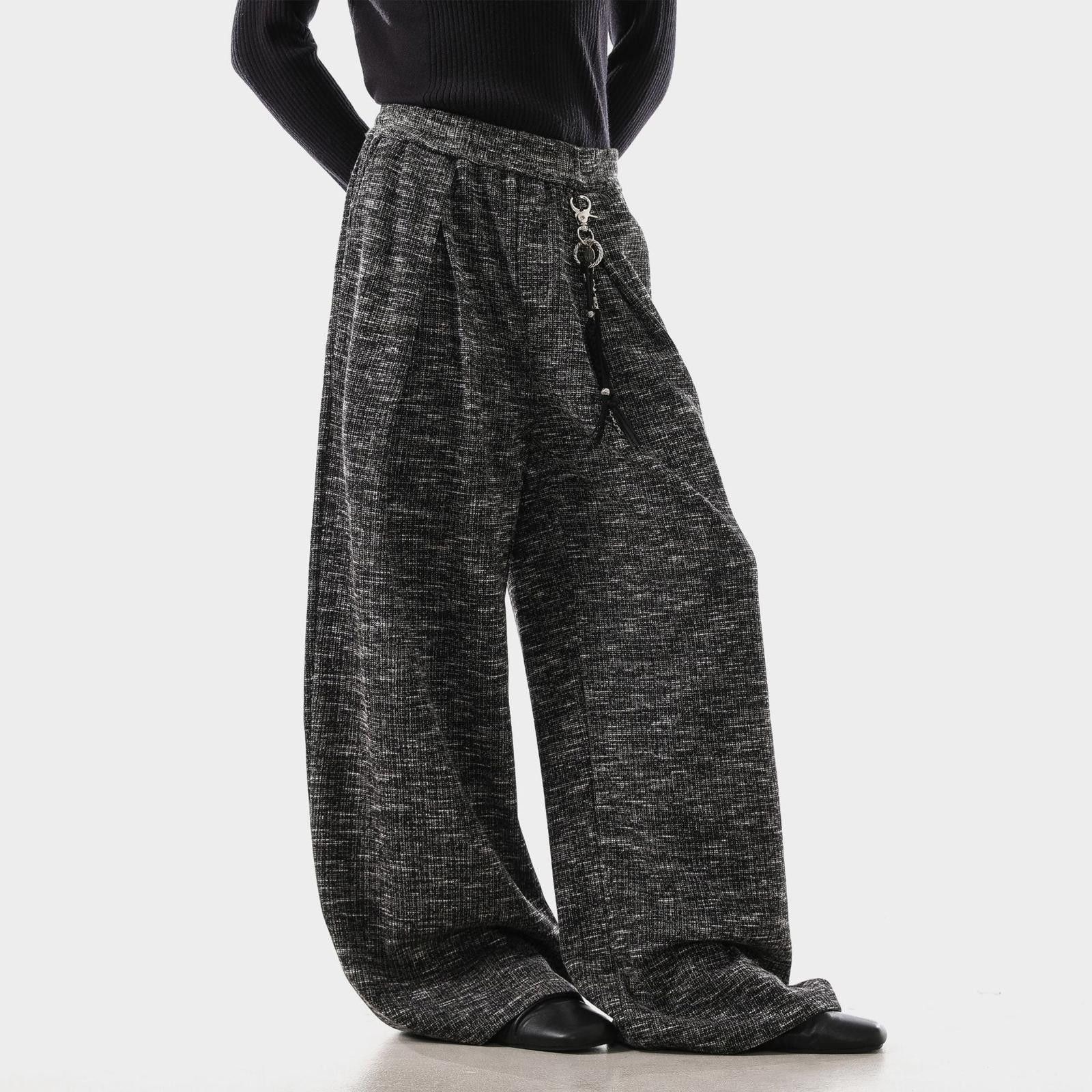 Vintage Wide Leg Knit Pants, Loose Fit Trousers Size US 30 / EU 46 - 6 Thumbnail