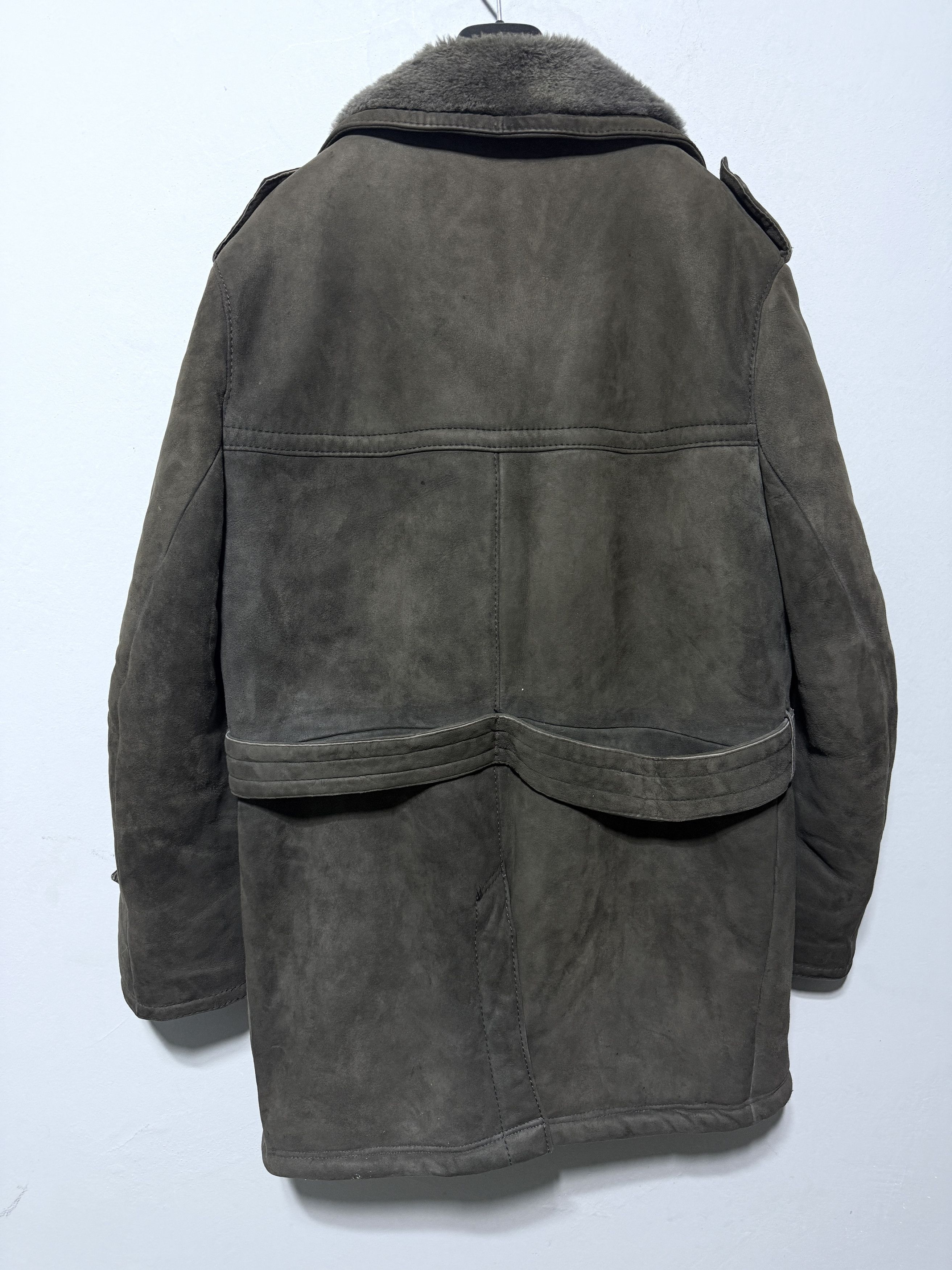 Vintage Armi Military green double breasted shearling coat suede M Size US M / EU 48-50 / 2 - 7 Thumbnail