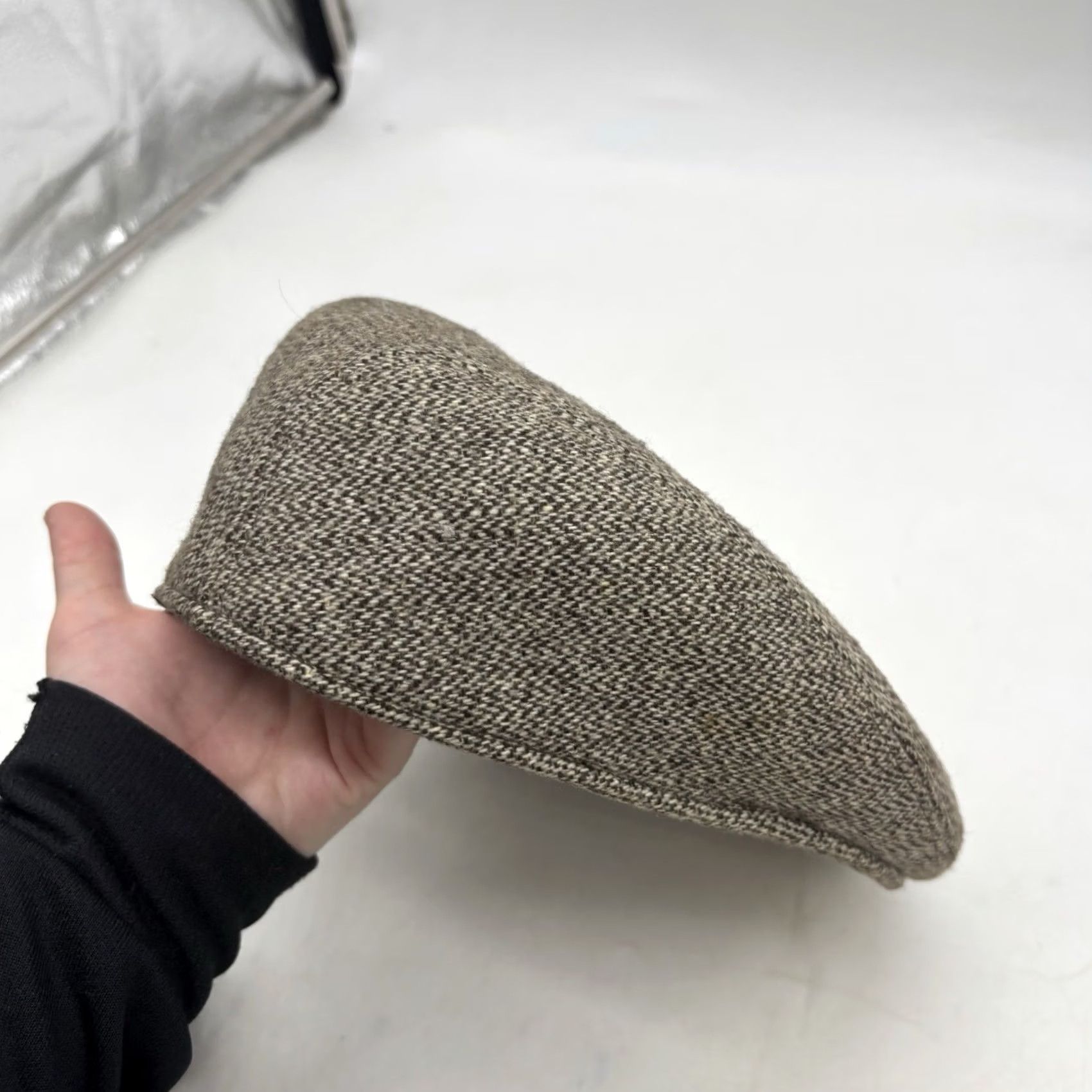 Vintage VINTAGE ORNELLA Wool Hat Mens L Brown Polyester Flat Cap Made in Italy Paperboy Size ONE SIZE - 4 Thumbnail
