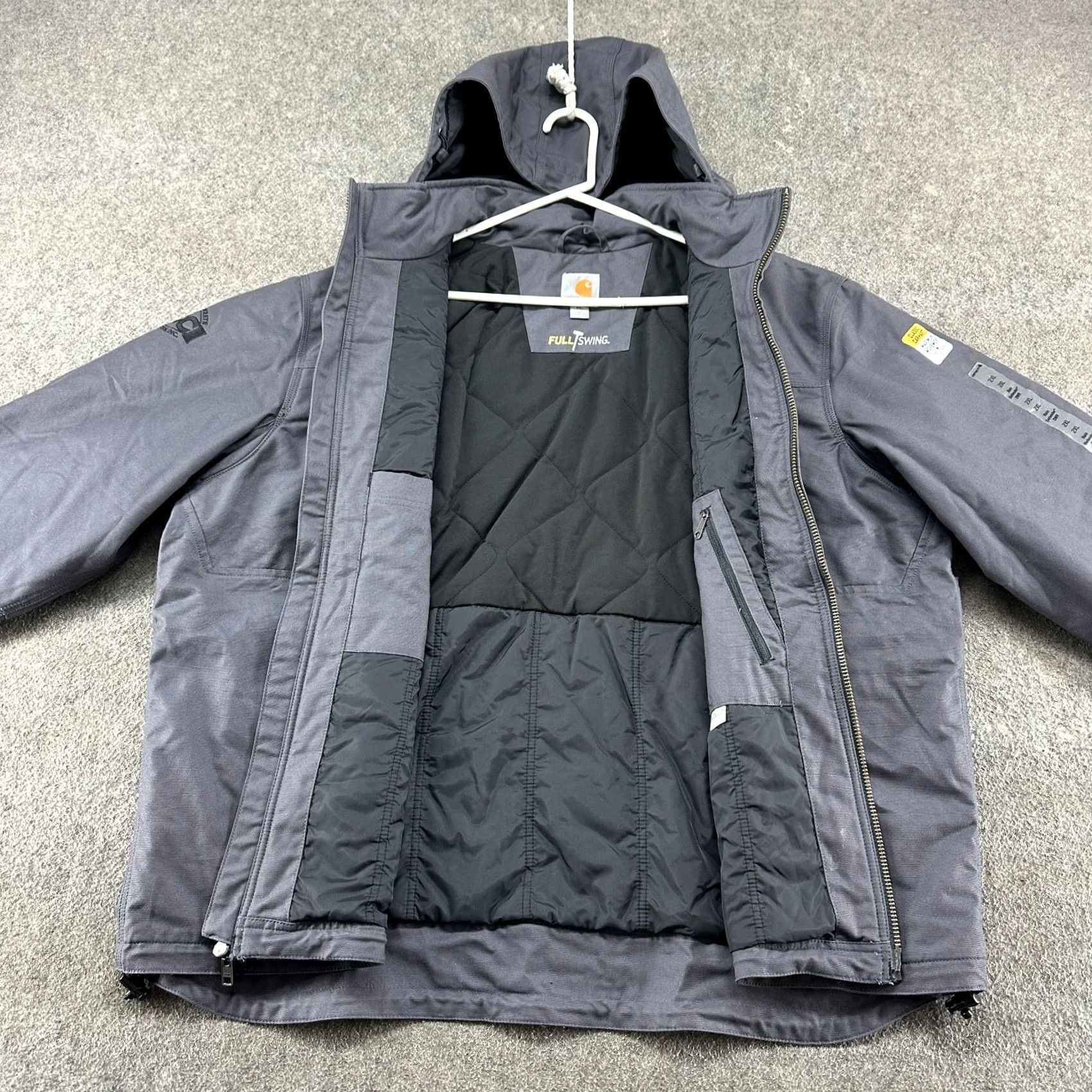 Carhartt Carhartt Jacket Mens 2XL Grey Parka Hooded Full Zip Canvas Workwear Full Swing Size US XXL / EU 58 / 5 - 2 Thumbnail