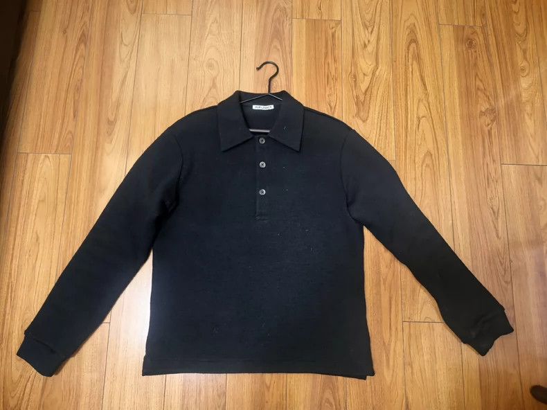 Our Legacy Our Legacy Black Wool Polo Sweater-dmc Size US XXL / EU 58 / 5 - 1 Thumbnail