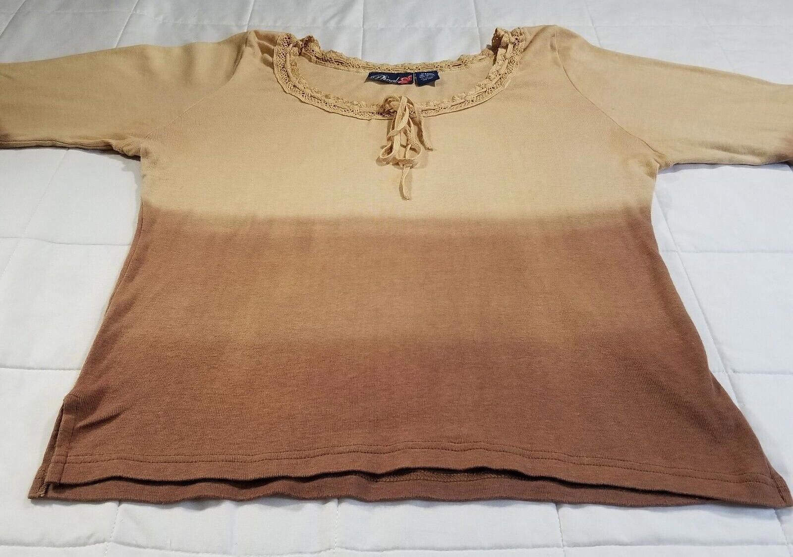 the POOL aoyama Phool Small Long Sleeve Gradient Beige to Pink Top Size S / US 4 / IT 40 - 11 Thumbnail