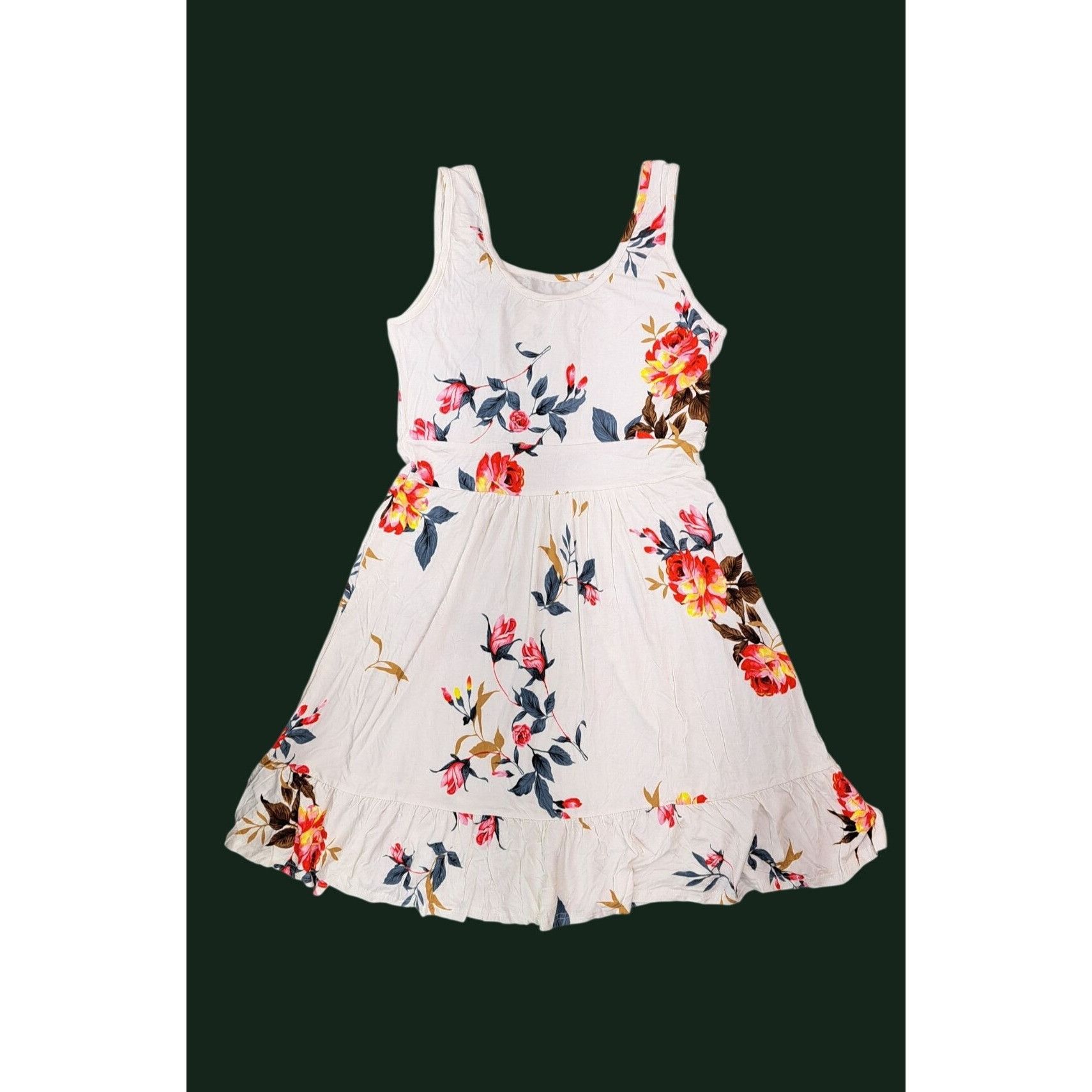 Other Lilbetter Sleeveless Floral Print A-Line Dress White Pink Size M / US 6-8 / IT 42-44 - 2 Thumbnail