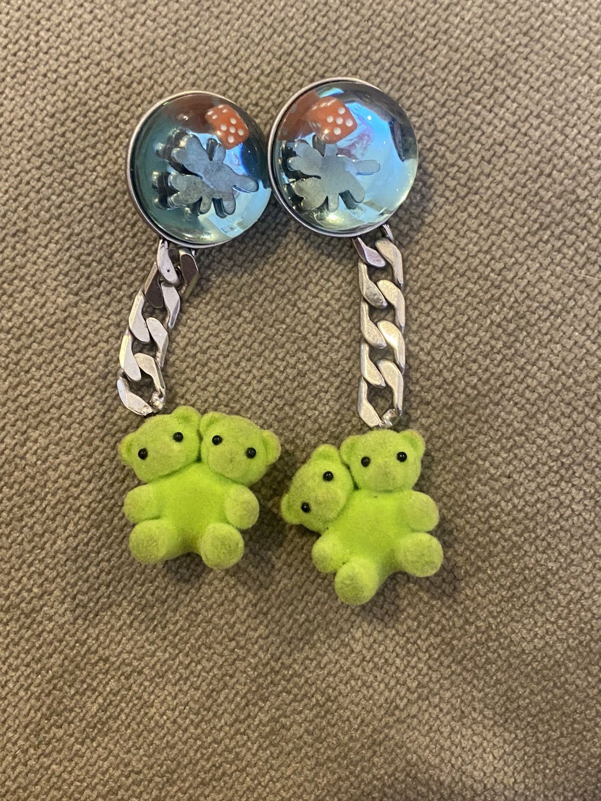 image of Heaven By Marc Jacobs x Kiko Kostadinov Heaven X Kiko Kostadinov Earrings in Green, Women's