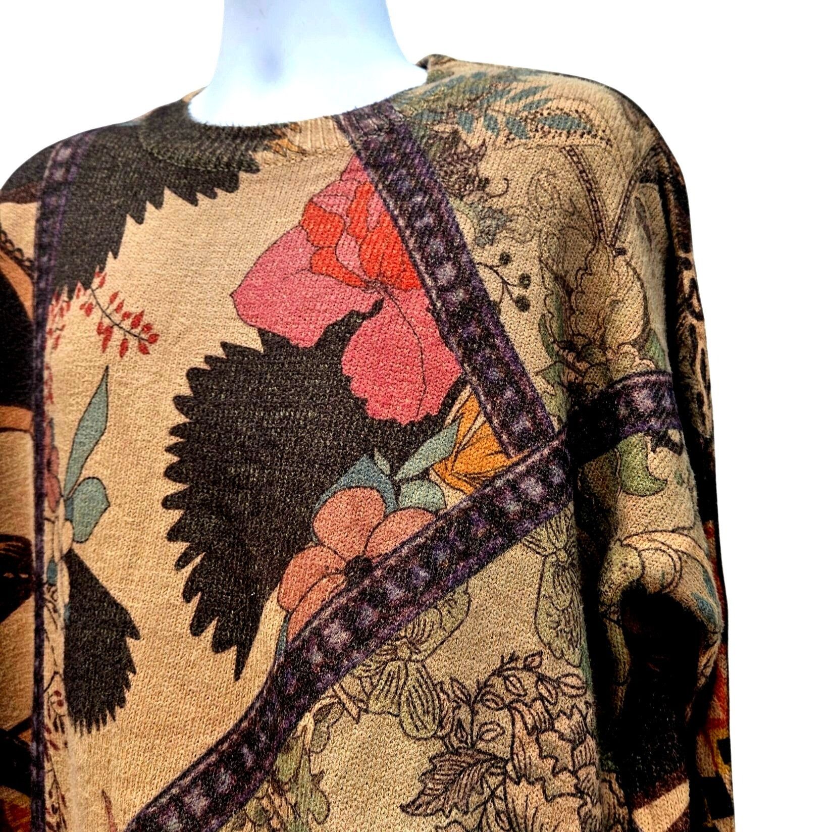 Vintage Yuma Chinese Brand Vintage Graphic Print Knit Pullover Sweat Size US XXL / EU 58 / 5 - 5 Thumbnail
