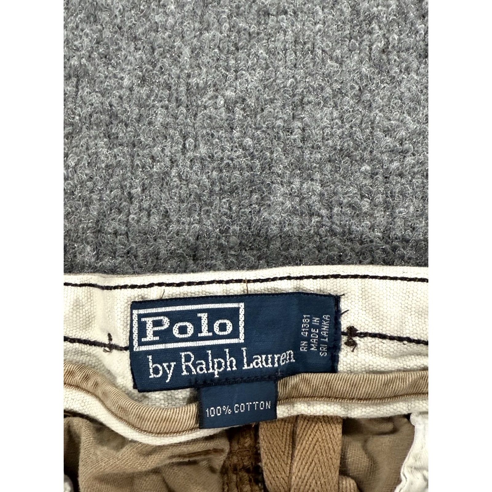 Polo Ralph Lauren Polo Ralph Lauren Pants Mens 36x30 Chino Cotton Canvas Utility Military Double Knee Paratrooper Beige 90s Army USA Mens Size US M / EU 48-50 / 2 - 7 Thumbnail