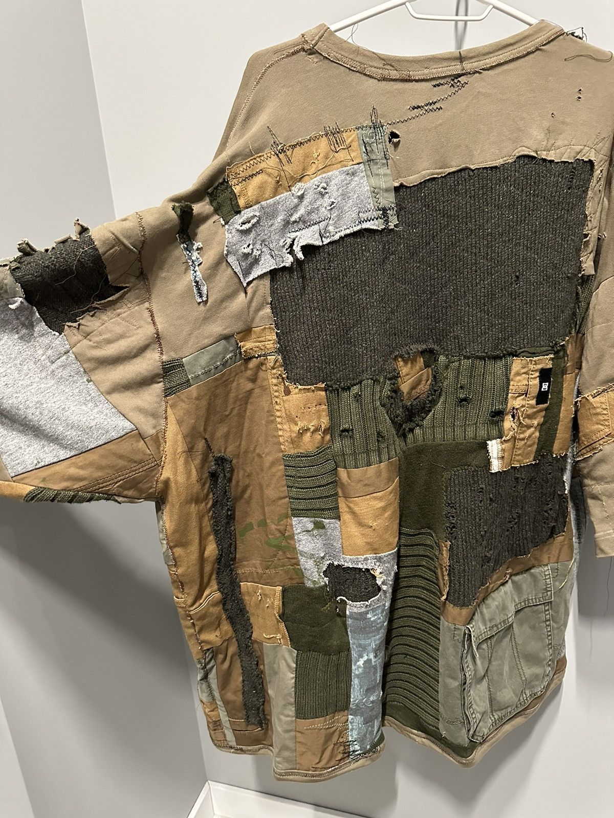 Japanese Brand Avant Garde Patchwork Distressed Shirt Military Oversize DC Size US L / EU 52-54 / 3 - 13 Thumbnail