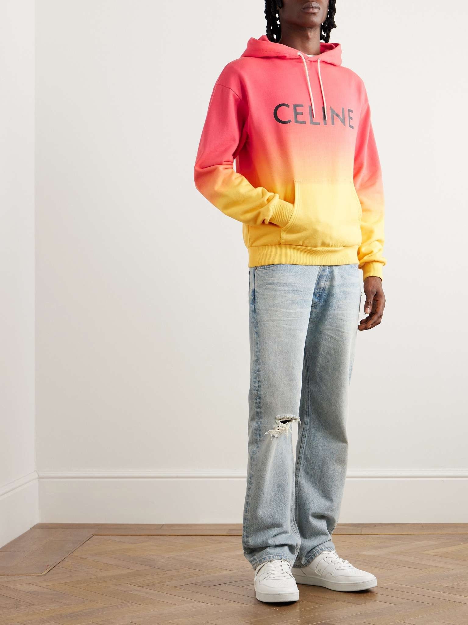 Celine o1bcso1str1025 2Y321658Y Cotton-Jersey Hoodie Sunset/Black Size US S / EU 44-46 / 1 - 2 Thumbnail