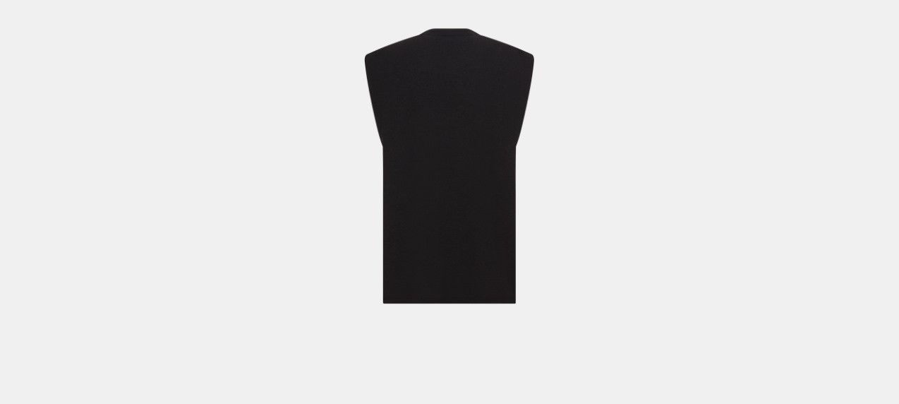 Dior o1w1db10824 Sleeveless Sweater in Black Size US XL / EU 56 / 4 - 2 Thumbnail