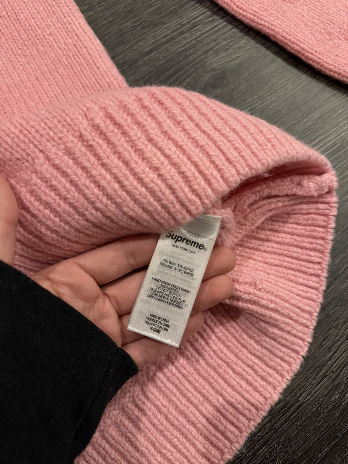 Supreme Supreme Flocked Logo Sweater | Grailed
