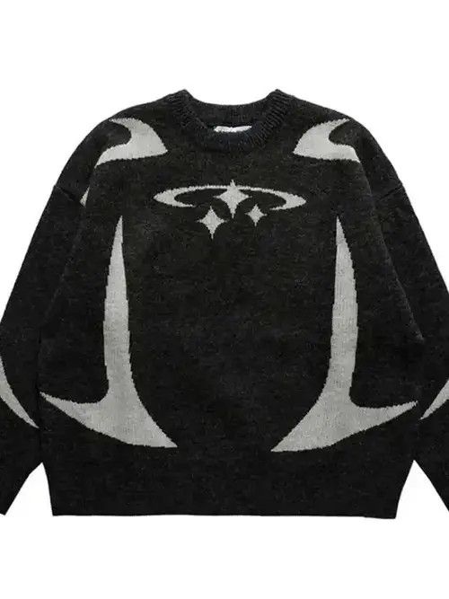 Japanese Brand × Vintage Y2K Stars Graphic Sweater Unisex Size US L / EU 52-54 / 3 - 4 Thumbnail