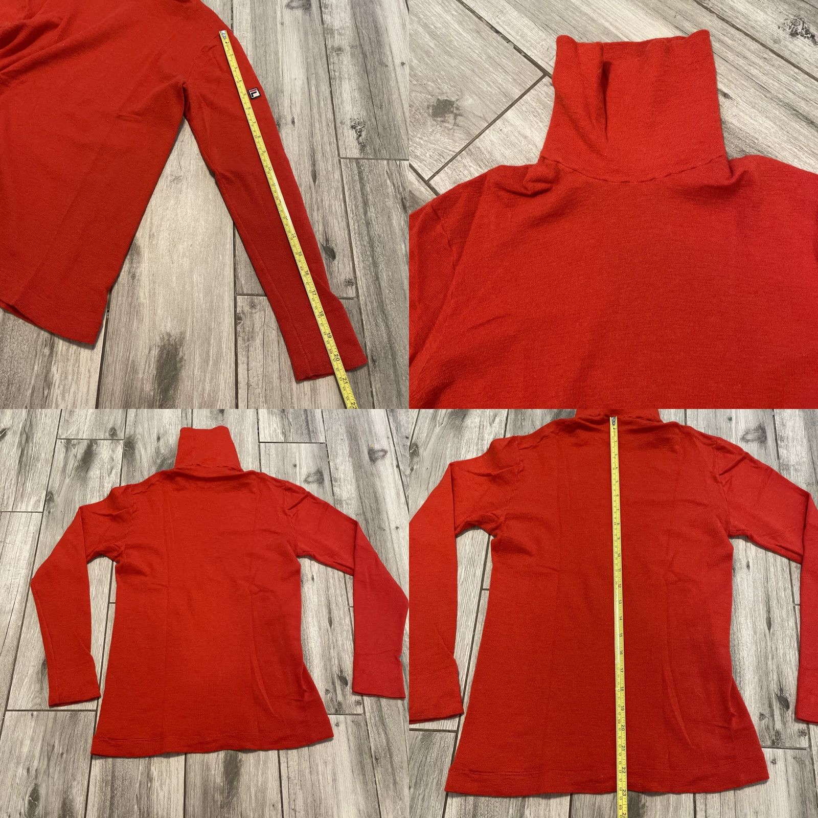 Fila VINTAGE FILA Sweater Unisex Adults S Red 100% Wool Turtleneck Knit Retro Italy Size US S / EU 44-46 / 1 - 8 Thumbnail